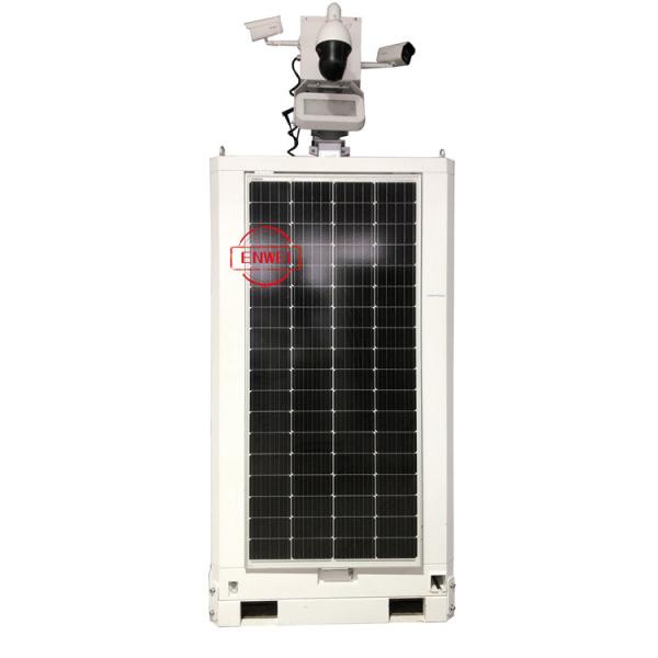 Remote Control Solar Mobile Light Tower CCTV Tower For Job Site