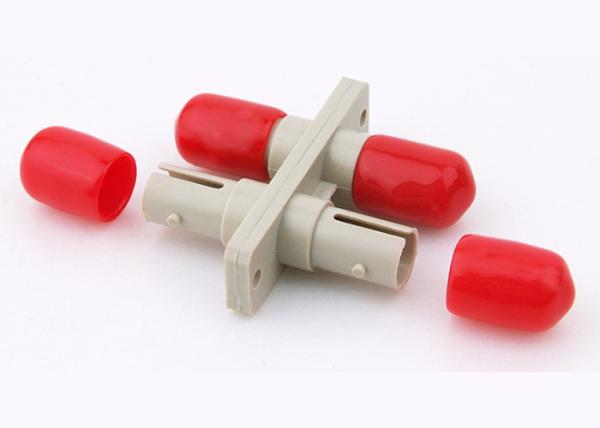 Gray blue ST  Type Fiber Optic Coupler Duplex Adapter For Telecommunication