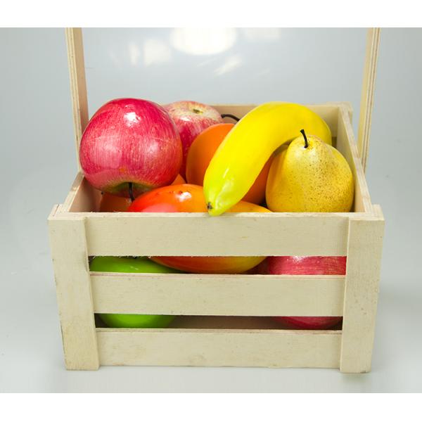 Custom Antique Wooden Pine Storage Baskets for Portable Fruit Organization