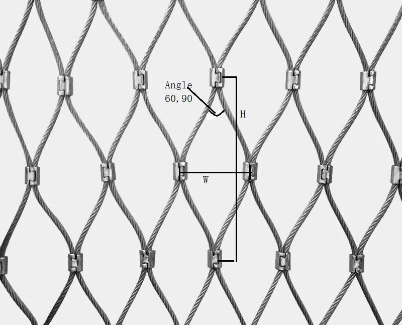 Защита зоопарка Животные клетки Нержавеющая сталь ограждение Screen Mesh Расширить сеть проволока веревка кабельная сеть