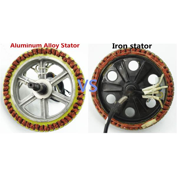 36V 800w / 48v 1000w Ebike Conversion Kits Front Aluminum Alloy Stator Silver Motor Wheel