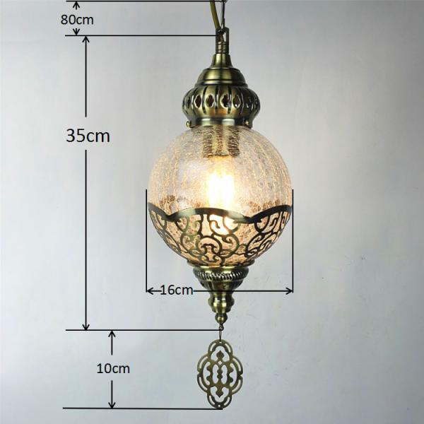 Beautiful Handmade Turkish Mosaic Lamp Single Ball Hanging Lights（WH-DC-21)
