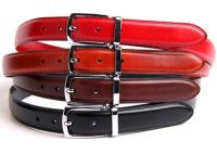 Largeur véritable de la ceinture en cuir 2.8cm des femmes légères avec la peinture de bord de couleur de contraste