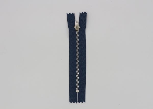 Decorative Dressmaking 4 Inch Metal Zipper , Heavy Duty Metal Jacket Zippers