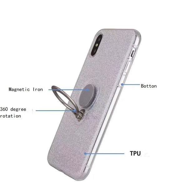 Color Glitter Ring Magnetic Car Mount Holder Soft TPU Case Back Cover For IphoneXS IphoneXR IphoneXS MAX Iphone8