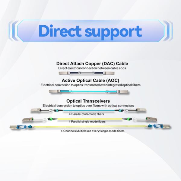 Nvidia Mfp7e20-Nxxx Cable de fibra óptica de división multimodo Mfp7e20-N010 Mmf, MPO12 APC a 2xmpo12 APC