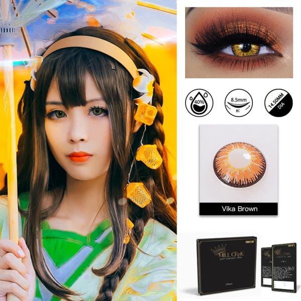 Toric Halloween Blue Purple Green Tinted Daily Colored Contacts With Big Pupil