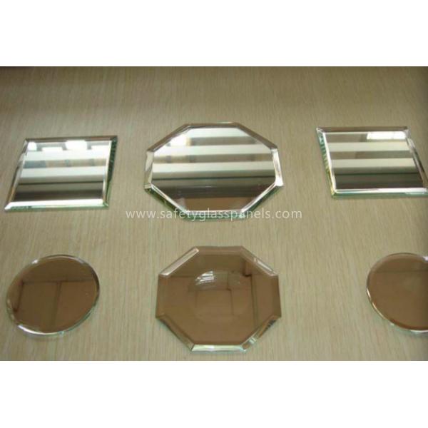 Round Beveled Solar Silver Decorative Coating For Glass / Sliding Door Mirror