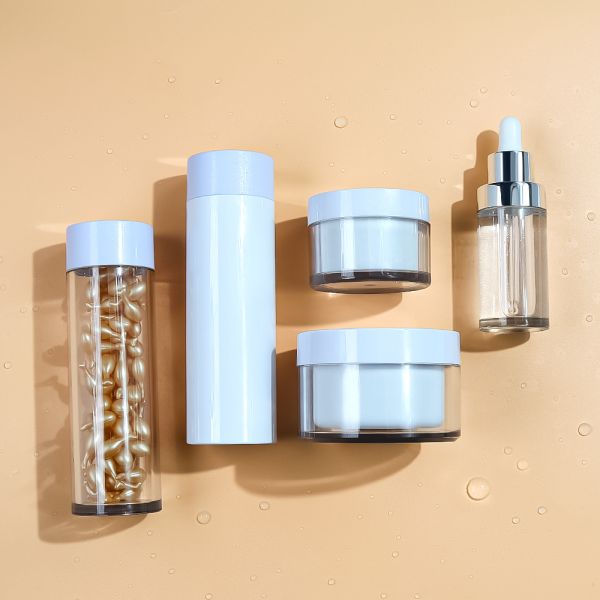 Thick-Wall Eco-Friendly Reusable Plastic Cosmetic Bottle Sets - Customizable Skincare Packaging Kits