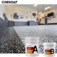 Revestimento do assoalho do floco da cola Epoxy das garagens composto da resina de cola Epoxy colorida