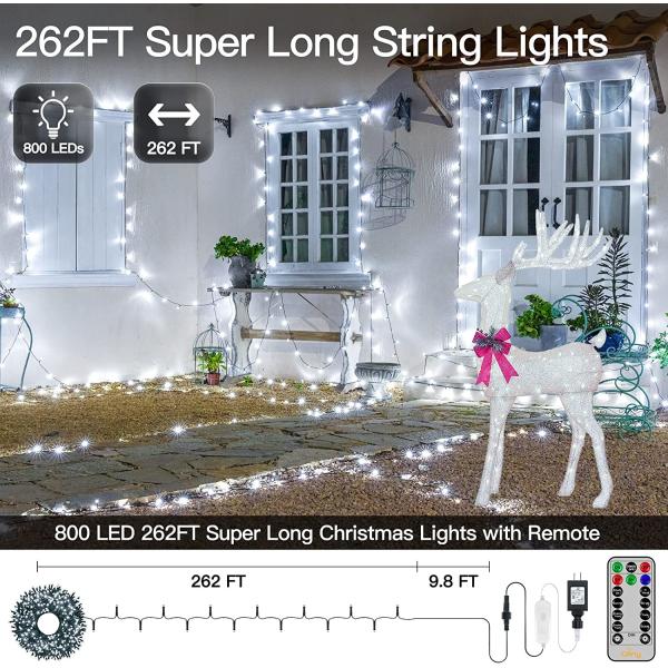 Waterproof  Plug In 700 Warm White Fairy Lights Green Cable 120V 70m Waterproof For Christmas Tree