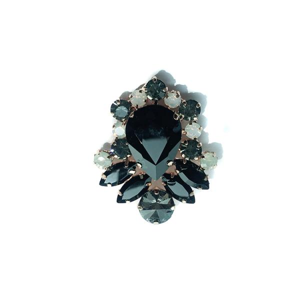 Retro Style Black Buttons High Heel Shoe Ornaments For Ladies Decoration