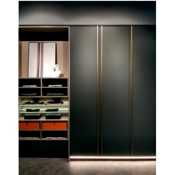 Aluminum Wardrobe Handles Cabinet Door Profile Long Edge Pull Handles