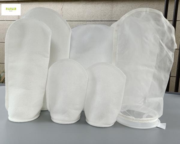 0.5 - 300um Liquid PP PE Nylon Filter Bag With Hot Melt Body