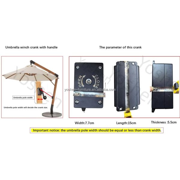 Easy to Install Patio Umbrella Crank Handle Replacements