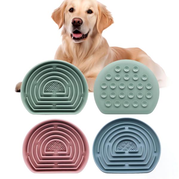 Customized Logo Acceptable Silicone Dog Licking Mat for Slow Feeding and Digestion 2024