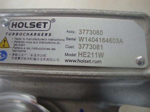 ISF2.8 Diesel Engine Spare Parts HE211W Standard Concrete Mixer Truck Turbocharger Assy 3773081 3773080