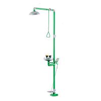 120 - 180 L/min Dose de douche d'urgence verte et lave-œil avec couvercle en plastique ABS