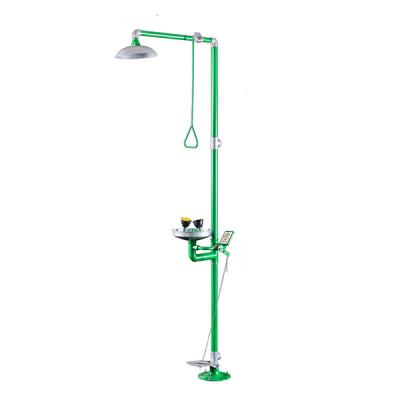 120 - 180L/min Flow Green Emergency Shower And Eyewash With ABS Plastic Cover