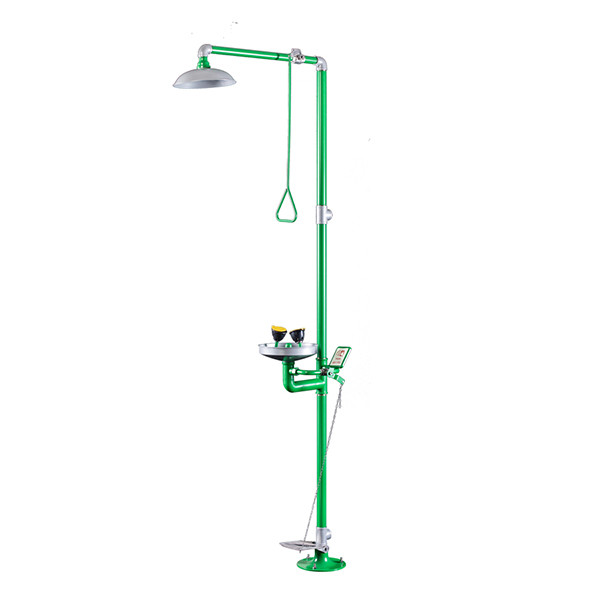 120 - 180L/min Flow Emergency Shower And Eyewash Green With ABS Plastic Cover