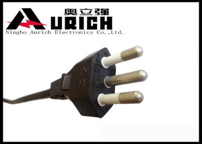 Brazil Inmetro 3 Prong TV Power Cord With Standard Copper Conductor Customized