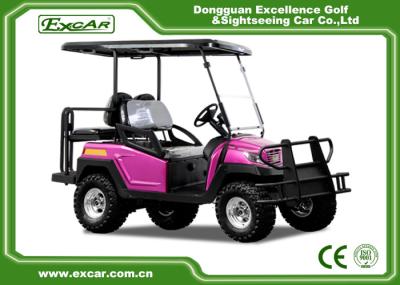 Rose Color Electric Fuel Type 4 Wheel Electric Golf Car Electric Vehicle 48 Voltage Aluminium Framework