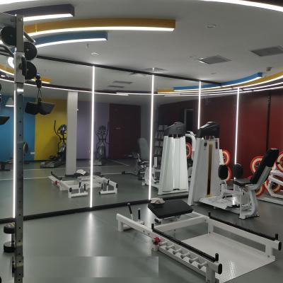 Gym Large Frameless Glass Mirrors Rough Edge For Dancing Room