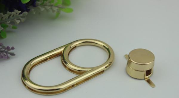 New style luxury bag accessories hardware light gold metal twist locks