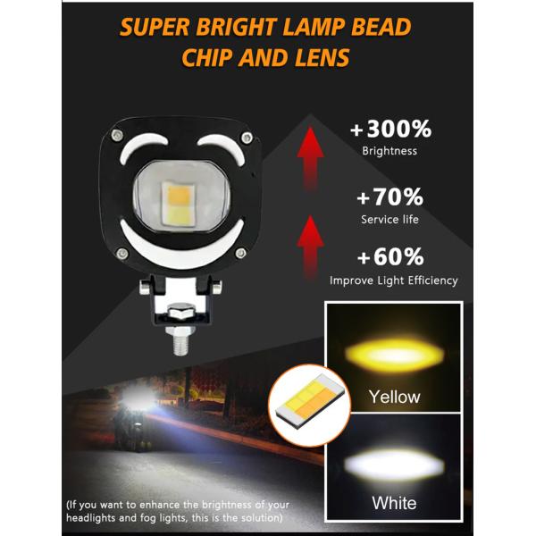 Colorful Red Blue White Yellow 24V Smile Design LED Light For Motorcycle