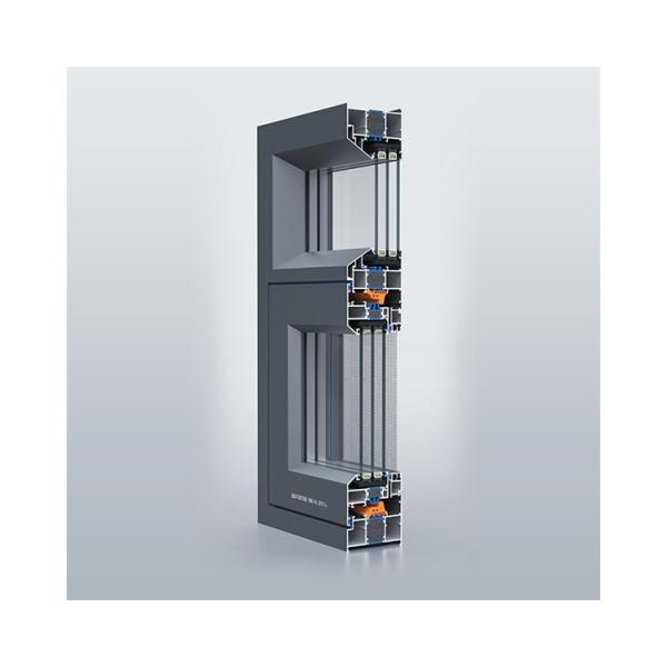 Hanging Curtain Type Welded Thermal Break Aluminum Window With Seamless Welding