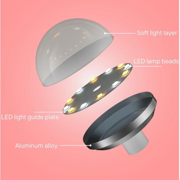 Compact Led Hollywood 10x Vanity Mirror Plexiglass Material