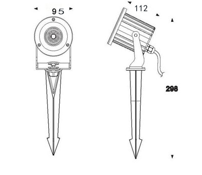 10W COB Yard LED Lights Spike Spot Light Aluminum Garden Landscape Lighting