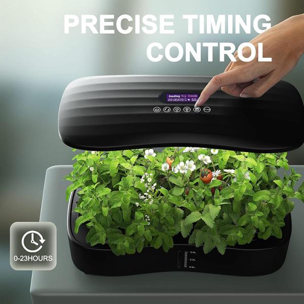 24W Indoor Herb Garden Plants Germination Kit 12 Pods with Automatic Timer Indoor Herb Garden Kit for Home Office
