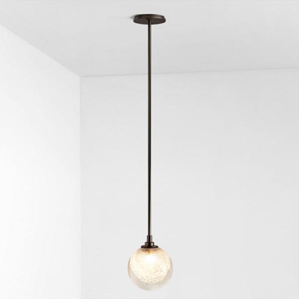 Minimalism Single Head Lamp Hanging Lights Simple Modern Living Room Fizi Pendant Light Crystal Ball Kitchen Lighting Fixture