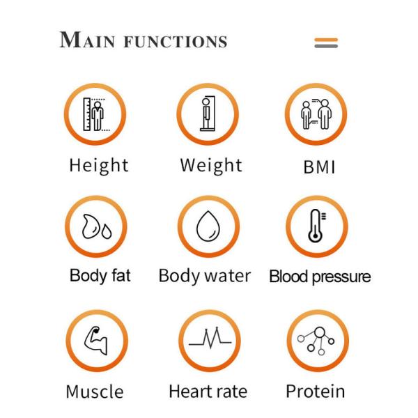Bmi Blood Pressure Height Weight Measurement Scale Body Fat Test