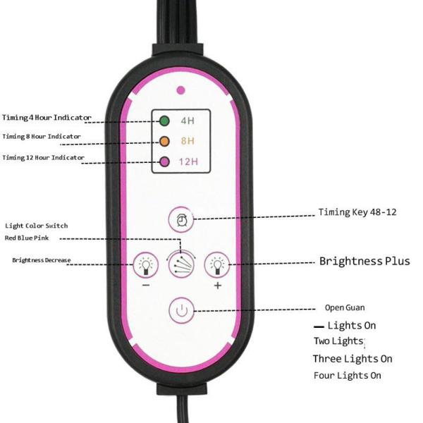 4 завод СИД USB Dimmable голов голубых 460nm растет светлым