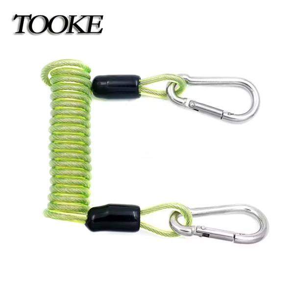 Underwater Flexible Diving Spring Coil Lanyard For Scuba Swimming