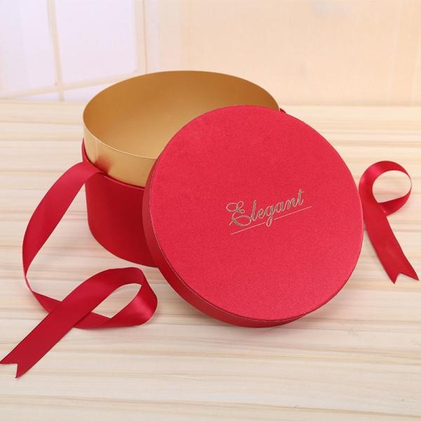 Christmas Decoration Recycled Paper Cans Packaging Gift Box Round Cardboard Boxes