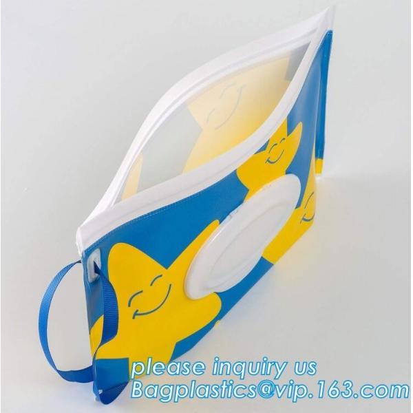 Travel wipes case reusable wet wipe bag travel wipes dispenser wipe, eco-friendly lovely baby wet wipe bag, wipes pouch
