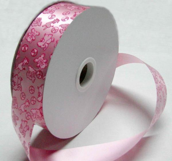 Personalised 32mm x 90y Printed Red Ribbon Roll for Gift bag , Fruit basket , Balloon