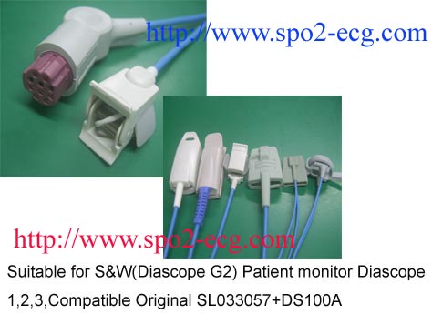 3m long wire Reusable Spo2 Sensor FOR S&W Artema Adult finger clip Spo2 Sensor, 10pin