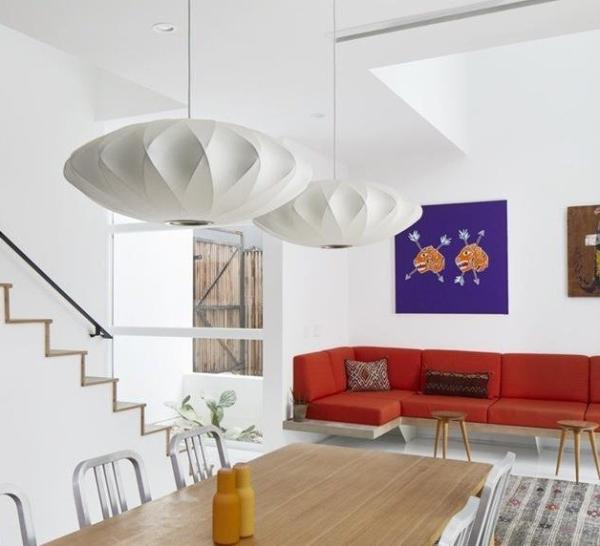 Suspension luminaire moderne nordique en soie, E27 110V-240V, intérieur