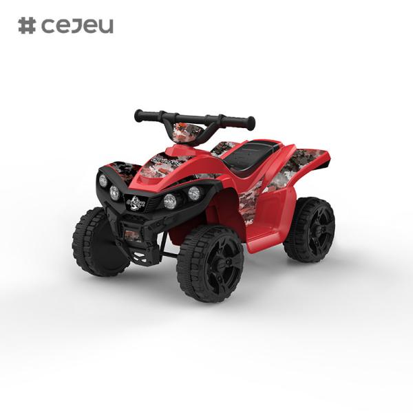 Costway 6V Kids 4-Wheeler ATV Quad Ride On Car com luz dianteira Música