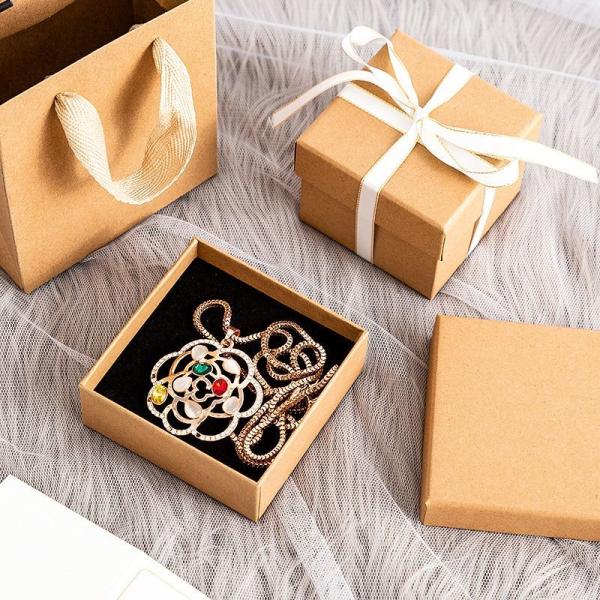 Ring Earrings Gift Boxes Jewellery Display Box With Hot Stamping Cute Design