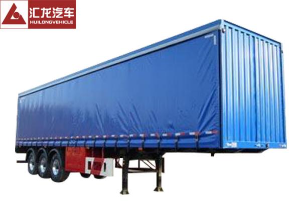 Blue Color Curtain Side Flatbed PVC Tarpaulin High Strength Steel Structure High Strength Cord Fabric