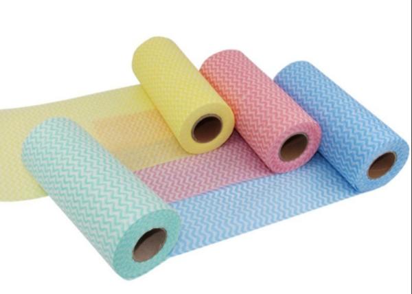 Tela não tecida de Spunlace do jacquard/malha que limpa o rolo de papel para industrial