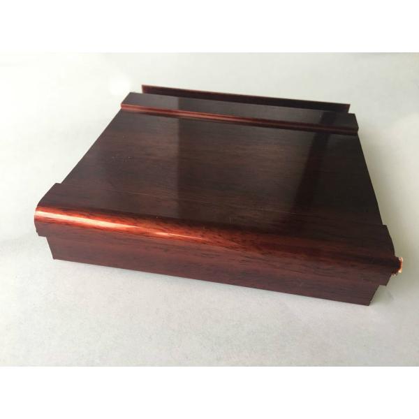 No Cracking Wood Finish Aluminium Profiles , Easy To Install