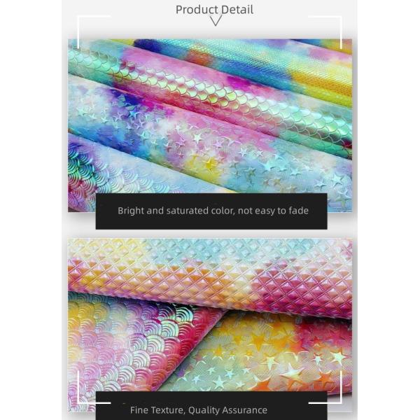 Versatile Laser Engrave PU Leather Waterproof PU Fake Leather Colorful