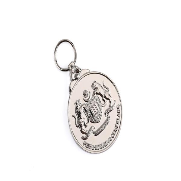 Stainless Steel Engraved Army Pendants Charms Oval Silver Round Badge Pendant