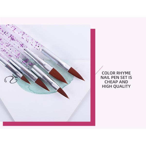5Pcs/Set Nail Art Crystal Brush Painting Dotting Pen Carving Tips Manicure Salon Tools